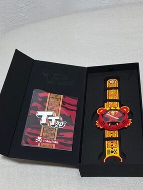 tokidoki Red & Yellow Tiger Character Strap Watch